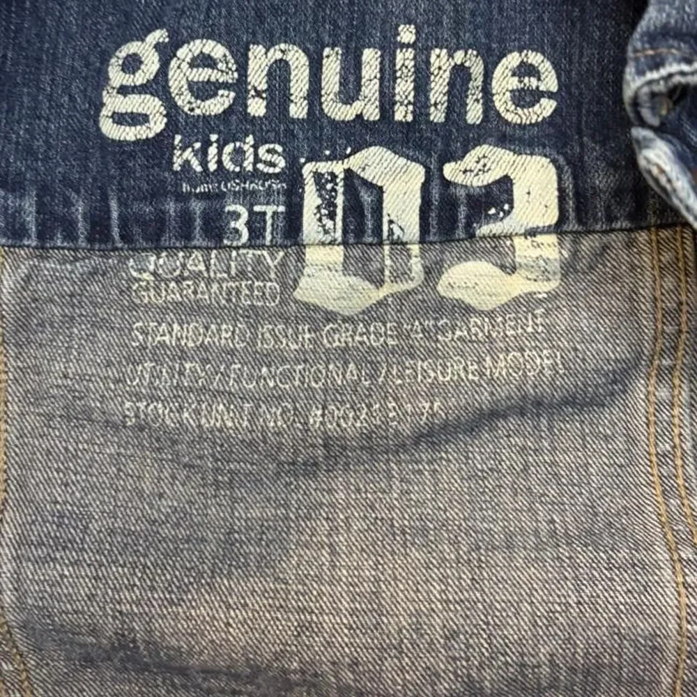 Oshkosh Genuine Kids 3T Denim Jacket Kids Blue Jean Jacket Button Front
